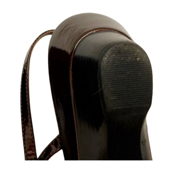 Sofft Patent Leather Open-Toe Wedge Sandal _ Wine _ Size 8M - Picture 7 of 8